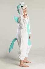 Onesie Turquoise Pegasus Pak L-XL Eenhoornpak Kostuum Eenhoo, Maat 52/54 (L), Carnaval, Nieuw, Ophalen of Verzenden