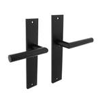 Deurklink Bastian op schild blind mat zwart - deurbeslag..., Ophalen of Verzenden, Nieuw, Overige materialen, Klink of Kruk