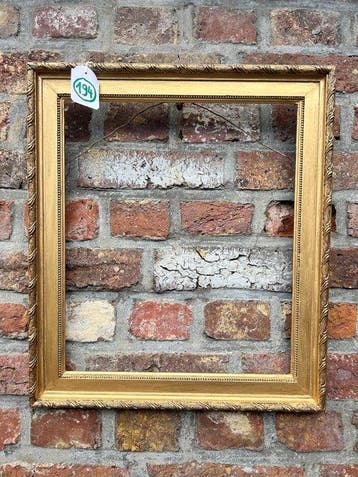 Lijst - 194. Antieke goud vergulde schilderijlijst. Voor, Antiek en Kunst