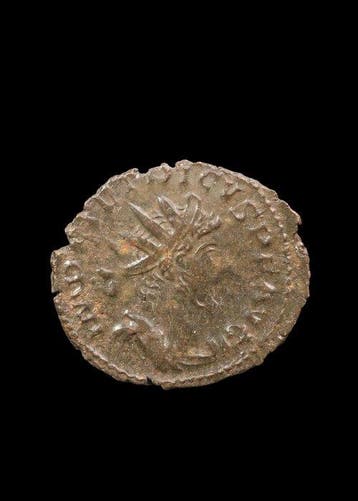 Oud-Romeins Brons Antoninianus van Tetricus I (Zonder