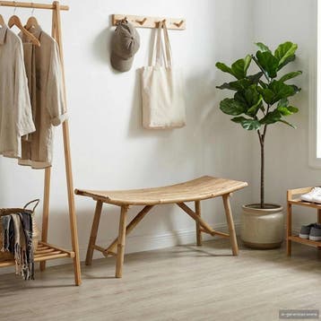 vidaXL Tuinbank Naturel 110 x 45 x 50 cm Bamboe, Verzenden, Nieuw, Hout