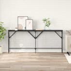 vidaXL Wandtafel Zwart Eiken 180 x 30 x 75 cm Bewerkt hout, Verzenden, Nieuw, 60 cm of meer