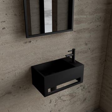 Fonteinset BWS Solid Surface Met Handdoekhouder Rechts Zwart, Ophalen of Verzenden, Nieuw