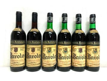 1965 x2, 1969 x2, 1971 x2 Berteletti, Barolo - Piëmont DOC -, Verzamelen, Nieuw