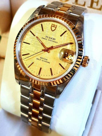 Tudor - Prince Oysterdate - GOLD LINEN DIAL - Zonder