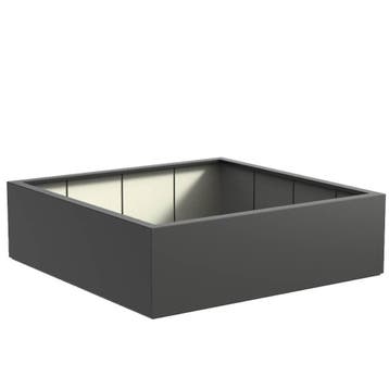 Polyester plantenbak 200x200x60cm - Met bodem, Kunststof, 100 cm of meer, Vierkant, Nieuw
