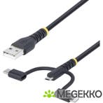 StarTech.com 1m Robuuste USB Multi Oplaadkabel, USB naar, Computers en Software, Overige Computers en Software, Verzenden, Nieuw