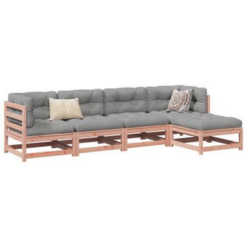 vidaXL 5-delige Loungeset massief douglas vurenhout, Verzenden, Nieuw, Loungeset