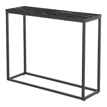 [en.casa] Console tafel Kittilä 80x100x30 cm zwart mat en ma, Huis en Inrichting, Tafels | Sidetables, Verzenden, Nieuw