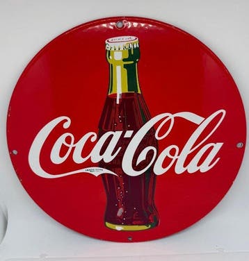 Coca-Cola - Emaille bord - Emaille, Metaal - Emaille bord -
