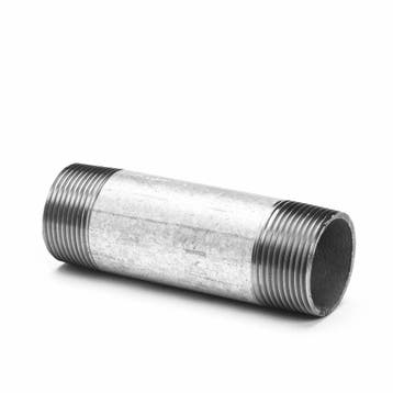 Rvs nr. 23 pijpnippel 1, buitendraad-l = 120 mm, Doe-het-zelf en Verbouw, Verzenden, Nieuw