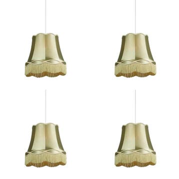 Set van 4 retro hanglampen groen 45 cm - Granny, Verzenden, Nieuw, Retro