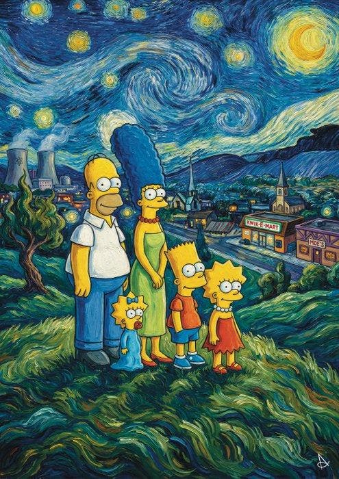 ANDSAL MCMXCI - The Simpsons Hit e Run World in Art Van Gogh, Spelcomputers en Games, Spelcomputers | Overige Accessoires