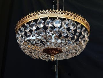 Kroonluchter - Kristal, Messing, Brons - Luxueus plafond