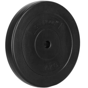 Halterschijf | 1 x 15 kg | Kunststof | Zwart, Ophalen of Verzenden, Nieuw