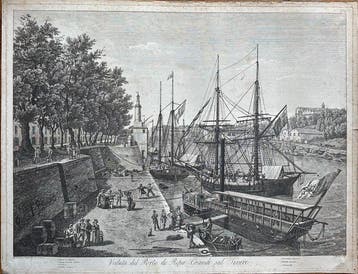 Italië - Rome; Agostino Penna - Veduta del Porto di Ripa, Nieuw