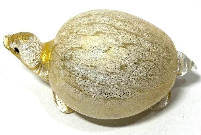 Tartaruga in Vetro di Murano - sculptuur, Tartaruga - 6 cm -, Antiek en Kunst, Antiek | Glas en Kristal
