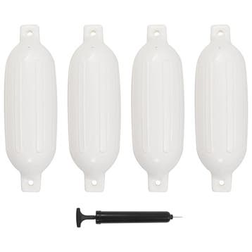 vidaXL Bootstootkussens 4 st 58,5x16,5 cm PVC wit, Verzenden, Nieuw