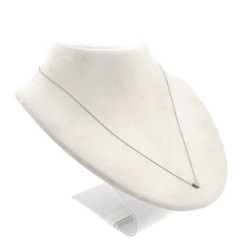 Witgouden ankerschakel ketting met vaste hanger, Ophalen of Verzenden, Gebruikt, Goud, Goud