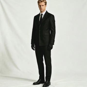 Compleet Heren Zwart Kostuum: Lange Trenchcoat, Vest, Shirt,, Verzenden, Nieuw