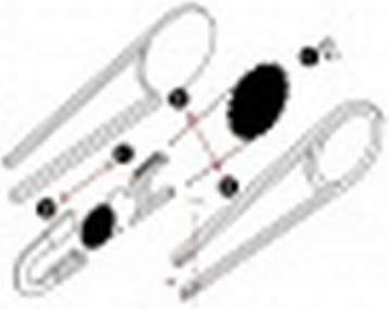 Hebie Chainglider 350 V44T A18-22T 24/26 inch open zwart, Ophalen of Verzenden, Zo goed als nieuw, Hebie