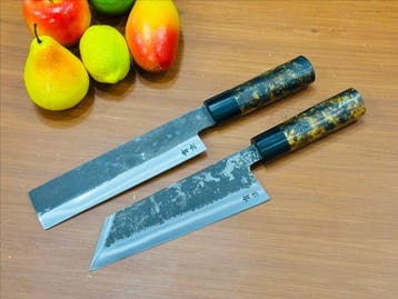 Keukenmes - Bunka & Nakiri - Handgemaakt Japans staal,, Antiek en Kunst