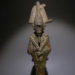 Oud-Egyptisch Brons God Osiris. 20 cm hoog. Late Periode,