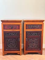 Nachtkastje - Cedar - China - Paar Chinese Nachtkastjes