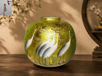 Vaas - Keramiek, Goud - Japan - Kutani Ware Koyo-kleioven, Antiek en Kunst