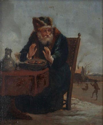 Eugène Auger (1847-1922) - De Allegorie van de winter, Antiek en Kunst