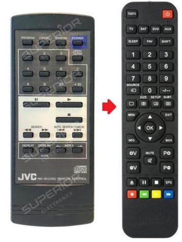 JVC RM-SX230U | RM-SX274U afstandsbediening, Verzenden, Nieuw