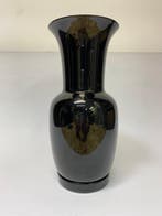 Venini - Vaas - Muranoglas - zwart opaline