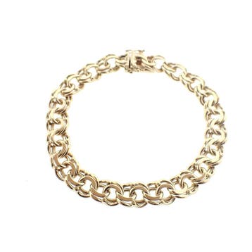 Gouden Prince of Wales schakelarmband, Ophalen of Verzenden, Gebruikt, Goud, Goud