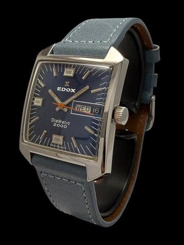 Edox - Diamatic 2000-Automatic-Tv Case-1970s-Rare - Zonder, Nieuw
