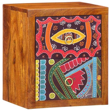 vidaXL Nachtkastje Bruin 35 x 30 x 40 cm Massief Acaciahout, Huis en Inrichting, Minder dan 45 cm, Verzenden, Nieuw, Minder dan 55 cm
