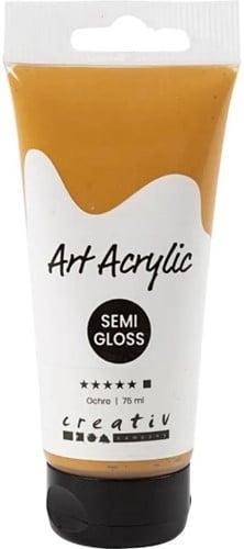 Allesverf Acryl Semi glanzend dekkend Okergeel 75 ml, Ophalen of Verzenden, Nieuw