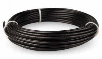 Fitness Staalkabel 4,5mm 100 meter zwart, Verzenden, Nieuw