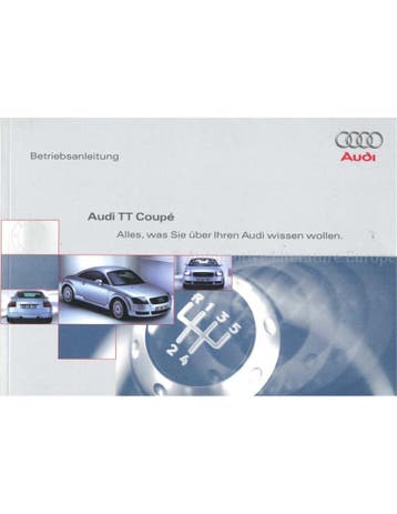 1999 AUDI TT COUPÉ INSTRUCTIEBOEKJE DUITS, Auto diversen