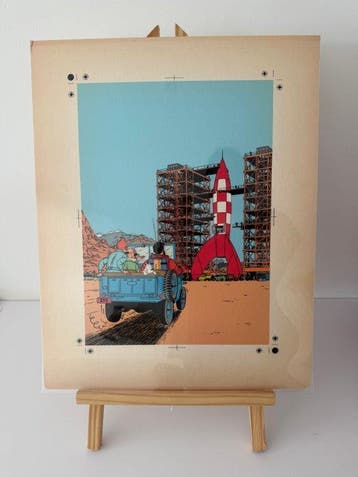 Tintin - Mise en couleur Tintin lune - 1 Kleurgeving met, Nieuw