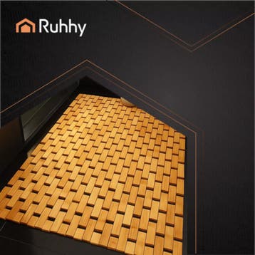 Ruhhy bamboe badmat 80x50 cm – antislip en waterproof, Ophalen of Verzenden, Nieuw