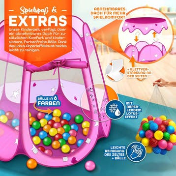 Speeltent - Kindertent - Speelhuisje - Roze - KIDUKU®, Kinderen en Baby's, Verzenden, Zo goed als nieuw