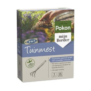 Pokon tuinmest 3-in-1 | 1 kg (Organisch, Voor 25 planten), Tuin en Terras, Aarde en Mest, Verzenden