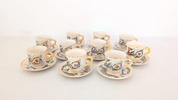 Deruta - Koffieservies (20) - Dipinto a mano - Keramiek -