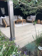 keramische tegels terrastegels houtlook oak 26x180x2 cm, Nieuw, Keramiek, 10 m² of meer, Terrastegels