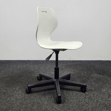 Bureaustoel Wave - Witte Kunststof Zitting, Ophalen of Verzenden, Ergonomisch, Gebruikt, Bureaustoel