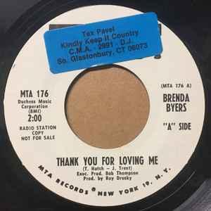 vinyl single 7 inch - Brenda Byers - Thank You For Loving..., Verzenden, Zo goed als nieuw, 7 inch, Pop