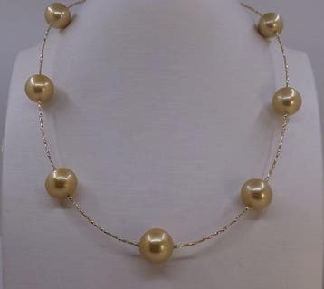 Halsketting - 18 karaat Geel goud, 13x14 mm ronde diepe, Nieuw