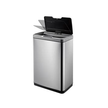 EKO Mirage Sensor Bin 45 ltr - Mat RVS/Zwart, Verzenden, Nieuw