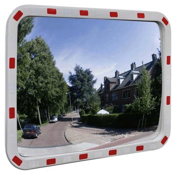 vidaXL Verkeersspiegel rechthoekig met reflectors 60x80 cm, Verzenden, Nieuw