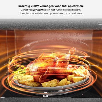 2dekans | Saaf Magnetron - 20L -Touchscreen - 700W - Zwart -, Witgoed en Apparatuur, Magnetrons, Ophalen of Verzenden, Zo goed als nieuw
